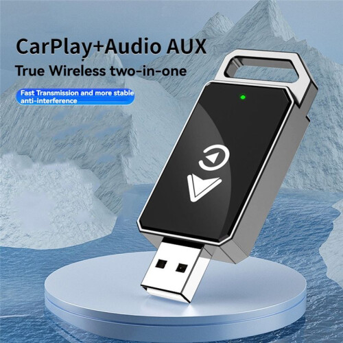 2 in 1 Wireless Carplay Adapter for IOS Android Auto  USB Box Adapter  Plug and  Dongle  WiFi B 1