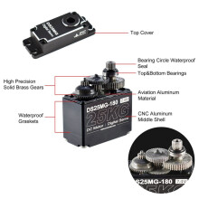25KG Servo Motor Waterproof Digital Servo High Torque Metal Gear Servo for RC Car Robot Mechanical Arms,270 Degrees