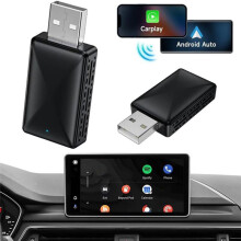 Auto Kabelloses Carplay & Android Auto Box 2in1 Kabelgebundener zu Kabelloser Dongle Plug& Android AUTO CarPlay Adapter  AI Box
