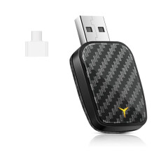 Boîtier CarPlay et Android Auto Sans Fil pour Voiture 2 en 1, Adaptateur Filaire Vers Dongle Sans Fil Plug& CarPlay Android AUTO,  Boîtier AI