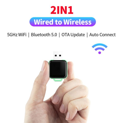 CarPlay Mobile Phone Auto A2A Adapter Wired to Wireless for 2
