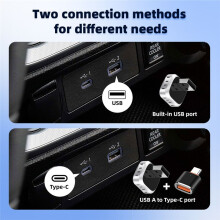 2-in-1-Kabelloser CarPlay-Dongle, Kabelloser Android Auto-Adapter, KI-Smartbox für Kabelgebundene CarPlay-Autosysteme