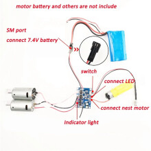 Kit Trasmettitore Ricevitore di  Potenza Sistema Radiocomandato per Barca Esca RC DIY Controllo Distanza 500 M 1 Set