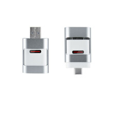2in1 AI Box Car Intelligent Systems Wireless CarPlay Dongle Wireless Android Auto Adapter White