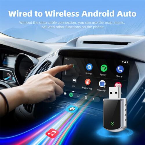 2in1 Wireless CarPlay Dongle Wireless Android Auto Adapter AI  Box for Car with Wired CarPlay 2