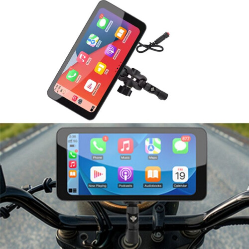 6.5Inch Motorcycle   Display Wireless CarPlay Android Auto Removable Bracket IP67 Waterproof Screen 2