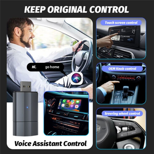 2in1  Box Wireless Carplay Android Auto Box Plug& Wired to Wireless Wifi Auto Connect  Adapter 2