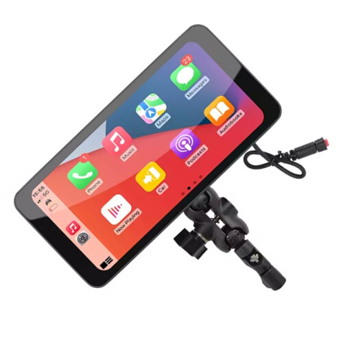 6.5Inch Motorcycle   Display Wireless CarPlay Android Auto Removable Bracket IP67 Waterproof Screen 1