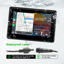 Portable Wireless Motorcycle Carplay & for Android Auto Screen, Motorcycle Navigation System, 5in Touchscreen MP5 Player