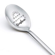 Good Morning Sunshine Coffee Spoon Gift for Women, Stainless Steel Tea Spoon for Coffee and Tea Lovers