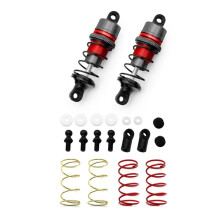 1/10 1 Par de Amortiguadores HidráUlicos de Metal Coche de Control Remoto RC Coche de Carreras Plano (63 Mm) Rojo