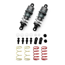 1/10 1 Par de Amortiguadores HidráUlicos de Metal Coche de Control Remoto RC Coche de Carreras Plano (63 Mm) Color Plomo