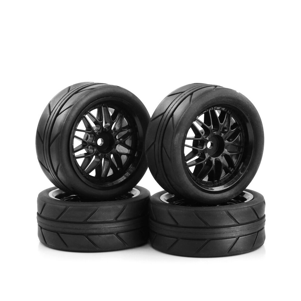 1/10 Rc Rally Drift Tires 65Mm Road Racing Car Wheels Tyres For Tt01 Tt02 Xv01 Xv02 Ptg-2 Hsp Hpi Black 6031891330987