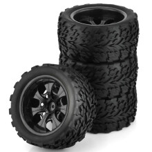 4 StüCk 118 mm 1/10 RC Truck Buggy Reifen Reifen Rad SchaumstoffeinsäTze 12 mm Sechskant für Arrma Redcat HSP , Schwarz