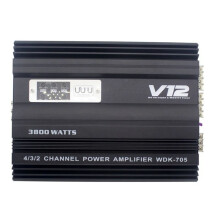 12V 3800W Car Audio Amplifier High Power Dual Bass Output Cart 4 Channel Audio Speaker Subwoofer Amplifier