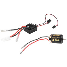 Motor Cepillado 540 80T con 1060 ESC Cepillado 60A 2-3S LiPo Controlador de Velocidad EléCtrico Impermeable para Coche Trepador RC 1/10