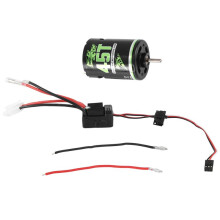 540 Motor Cepillado 45T con 1060 ESC Cepillado 60A 2-3S LiPo Controlador de Velocidad EléCtrico Impermeable para Coche RC 1/10