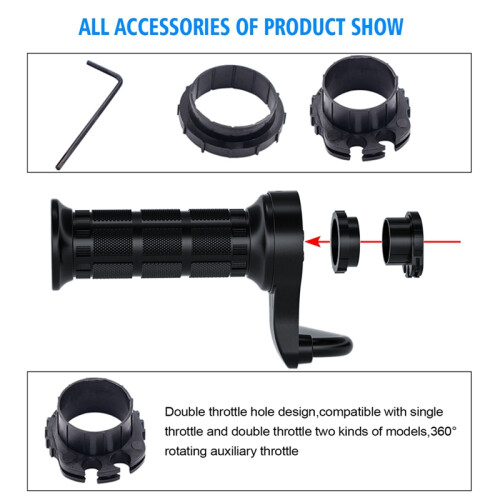 Heated Motorcycle Handle, Motorcycle Electric Heated Handle, Adjustable Handlebar, 12V,Green Light 2