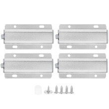 Magnetic Cabinet Latch 4 Sets Push Open Self Locking Door Catch with Noise Reduction Damper