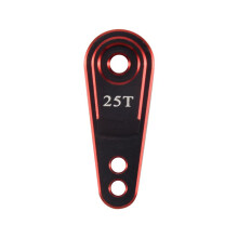 HåRd Aluminiumlegering 25T M3 StyrläNk Servo Armhorn för 1/10 RC Crawler TRX4 Metalluppgraderingsdelar, RöD