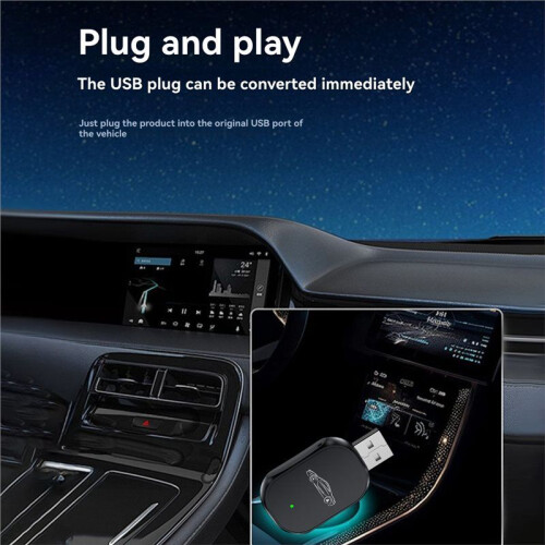 Wireless CarPlay Android Auto 2IN1 Adapter +WIFI USB Dongle Plug   Box Converts Wired to Wireless A 2