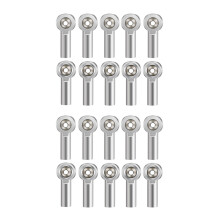 20 Pièces Séries M4 Pince Une Cravate en MéTal Link Rod End La Balle Commune Porte-TêTe pour TéLéCommande 1/10 le Camion Sur Chenille