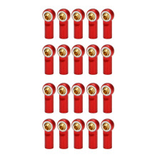 20 Pièces M3 Joint À Rotule Lien Barre Tige Joints TêTe de Rotule Biellette de Direction pour 1/10 Rc Camion Voiture Camion Buggy Rouge