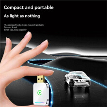 2IN1 Wireless CarPlay Android Auto Box USB Adapter Dongle Plug Converts Wired Carplay to Wireless A