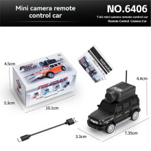 1:64 RC Car 6406 FPV Racing Car VTX 720P HD Câmera App Controlado Fotos + Vídeos + VR 2.4G Giroscópio Integrado Preto