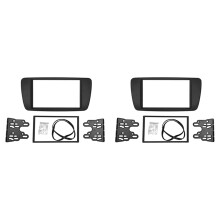 2X 2 DIN Adapter CD Trim Panel Stereo Interface Radio Car Frame Panel Fascia for Ibiza 2008+