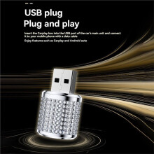 2-in-1 Wireless Carplay AI Box Adapter Android Auto/Carplay USB Dongle Wired Carplay to Wireless Silver