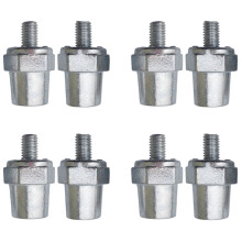 4 Pair Zinc Alloy Battery Side Terminal Charging Posts Fit 8mm Positive (+) or Negative (-) Battery Cable Terminals