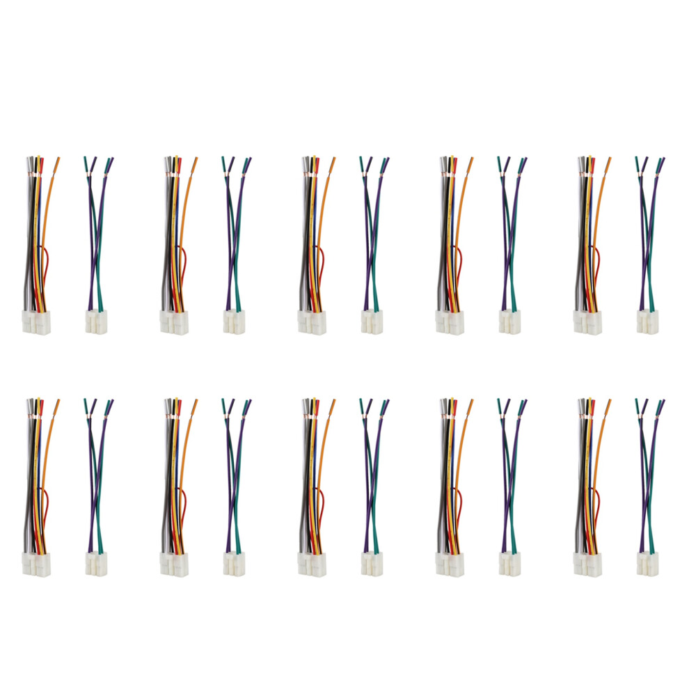Universal Stereo Cd Player Wiring Harness For /Scion/ Wire Adapter Aftermarket Radio Plugs 10 Pair 6031762656536