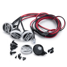 Kit de Luces LED de 4 Piezas Faros Delanteros para Axial SCX10 Wraith RR10 TRX4 TRX6 1/10 RC Crawler Car Upgrade Parts