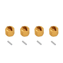 4St MäSsing FöRläNgd Hex-Navadapter 9750 för TRX4M -4M 1/18 RC Crawler Biluppgraderingsdelar TillbehöR,3