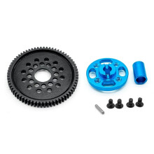 Metalen 68T Spur Gear en Gear Mount High Speed Gear Set 54500 voor TT-02 TT02 1/10 RC Auto Upgrade Onderdelen