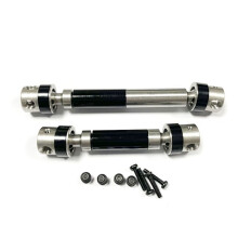 2Pcs Metal Drive Shaft CVD Drive Shaft for TRX4M -4M 1/18 RC Crawler Car Upgrade Parts Accessories, black