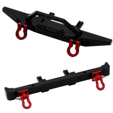 Para 1/12 MN128 Shepherd Controle Remoto PeçAs Do VeíCulo AcessóRios AtualizaçãO Frente Traseira PáRa-Choques PáRa-Choques Protetor Preto