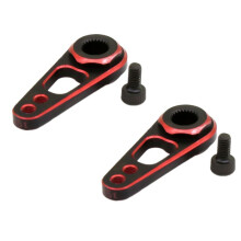 2Pcs Metal Double Hole 25T Servo Arm Servo Horn for 1/10 RC Car Boat Futaba Savox PowerHD JX SPT HSP Axial SCX10,1