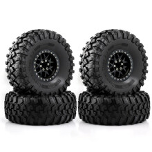 4Pcs 135mm Metal 2.2inch Beadlock Wheel Rim Tire for 1/8 1/10 RC Crawler Car Axial SCX10 Wraith RR10 Capra TRX4