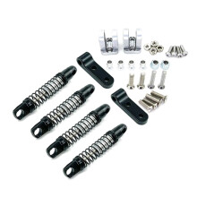 Metal Front and Rear with Mount Fixed Bracket for WPL D12 1/10 RC Car Upgrades Parts Accessories,Black