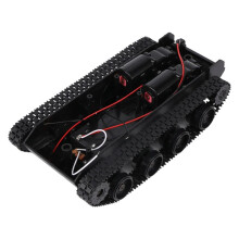 Rc Tank Robot Tank Car Chassis Kit Rubber Track Crawler For 130 Motor Diy Robot Toys For Children