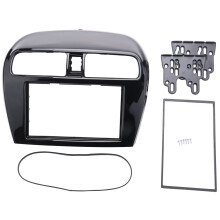 Double Din Fascia for Mirage Space Star Attrage Radio Stereo Panel Dash Mounting Installation Trim Kit Face Frame(178x102Mm)