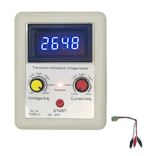 Spanningsvermogen IGBT-Transistortester Diode MOS Triode LED-Spanningstesttool Bestand Tegen Spanningstester Wit+Blauw