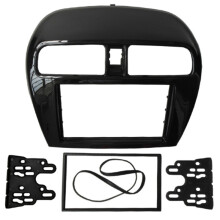 Double Din Fascia for Mirage Space Star Attrage Radio Stereo Panel Dash Mounting Installation Trim Kit Face Frame(178x100Mm)