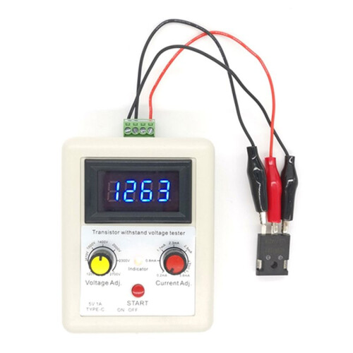 Voltage Capability IGBT Transistor Tester Diode MOS Triode LED Voltage Testing Tool Withstand Voltage Tester White+ 1