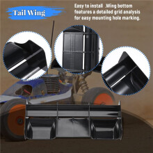 1:8 Buggy RC Cars RC Plastic Nylon Tail Wing for 1/8 Scale Nitro Electric Powered Off Road BuggyTruck Remote,Black