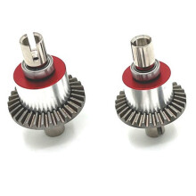Geschikt voor 1/14 1/12 144001 124008 R/C Auto Accessoires Metalen Upgrade voor & Achter DifferentiëLen