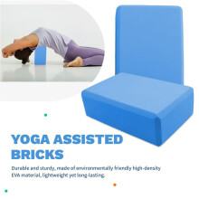Yoga Blocks 2 Pack,23X15X7.6cm High Density EVA Foam Yoga Block Exercise Bricks,Eco Friendly & ,