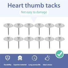 50Pcs Clear Push Pins Small Plastic Thumb Tacks Steel Point and Clear Plastic Pushpins for Cork Board